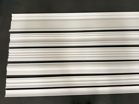 image of different cornice styles on a black background