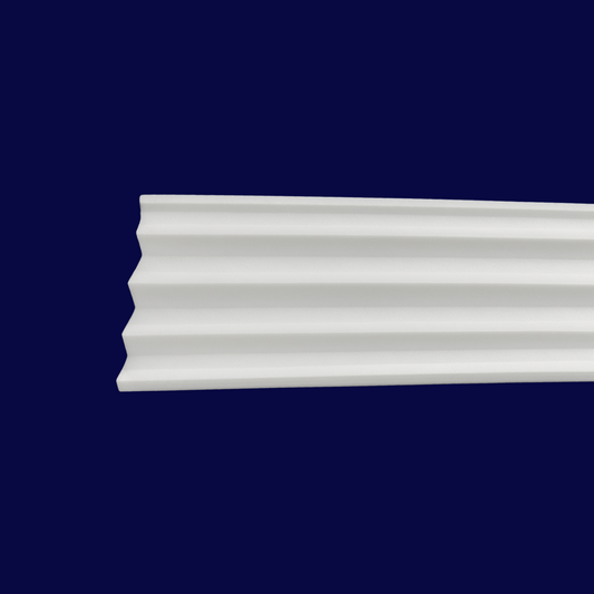 Magpie -Modern Ceiling Cornices front view blue background square set cornice - Foam lightweight cornices