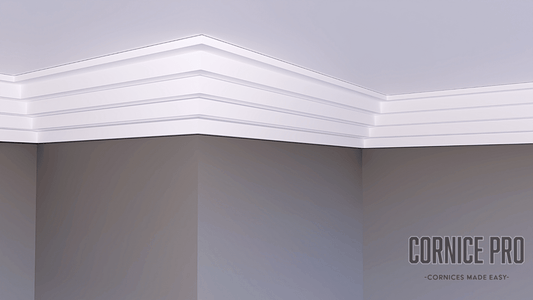 Swan 3 Cornice - Modern step cornice - Cornice Pro80mm x 80mm x 2000mm