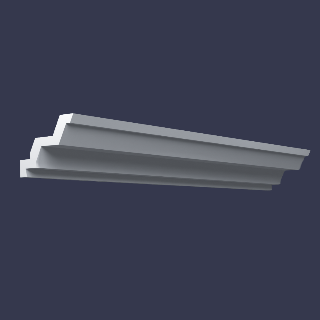 Modern LED cornice-LED Cornice-Retrofit Over Existing Cove Cornice side profile blue background