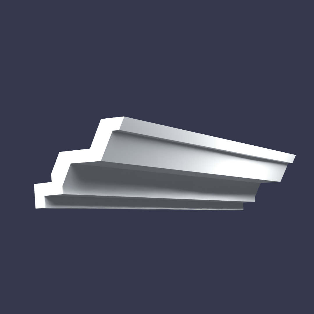 Modern LED cornice-LED Cornice-Retrofit Over Existing Cove Cornice side profile