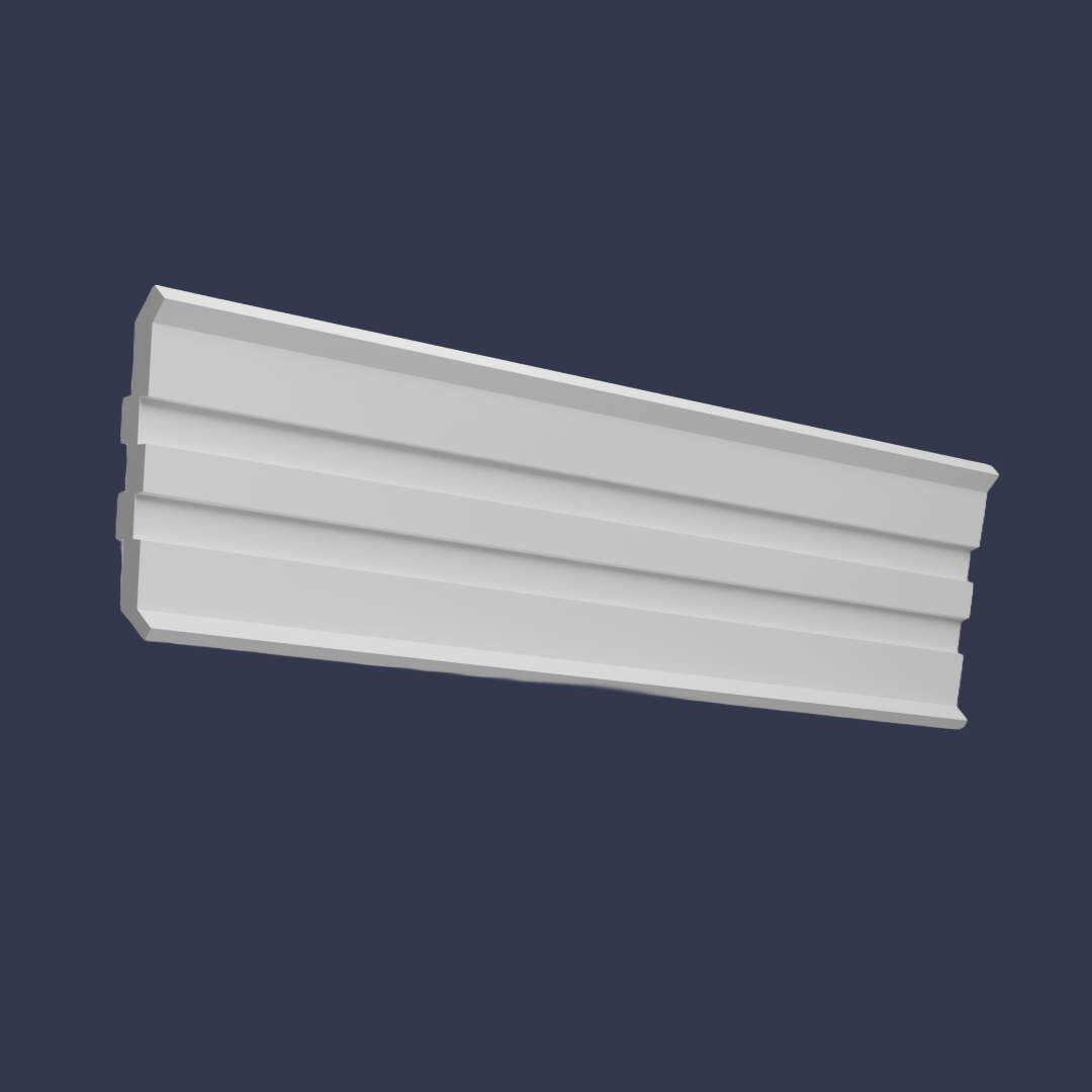 Modern cornice-Stepped Architectural Ceiling Trim side profile slanted