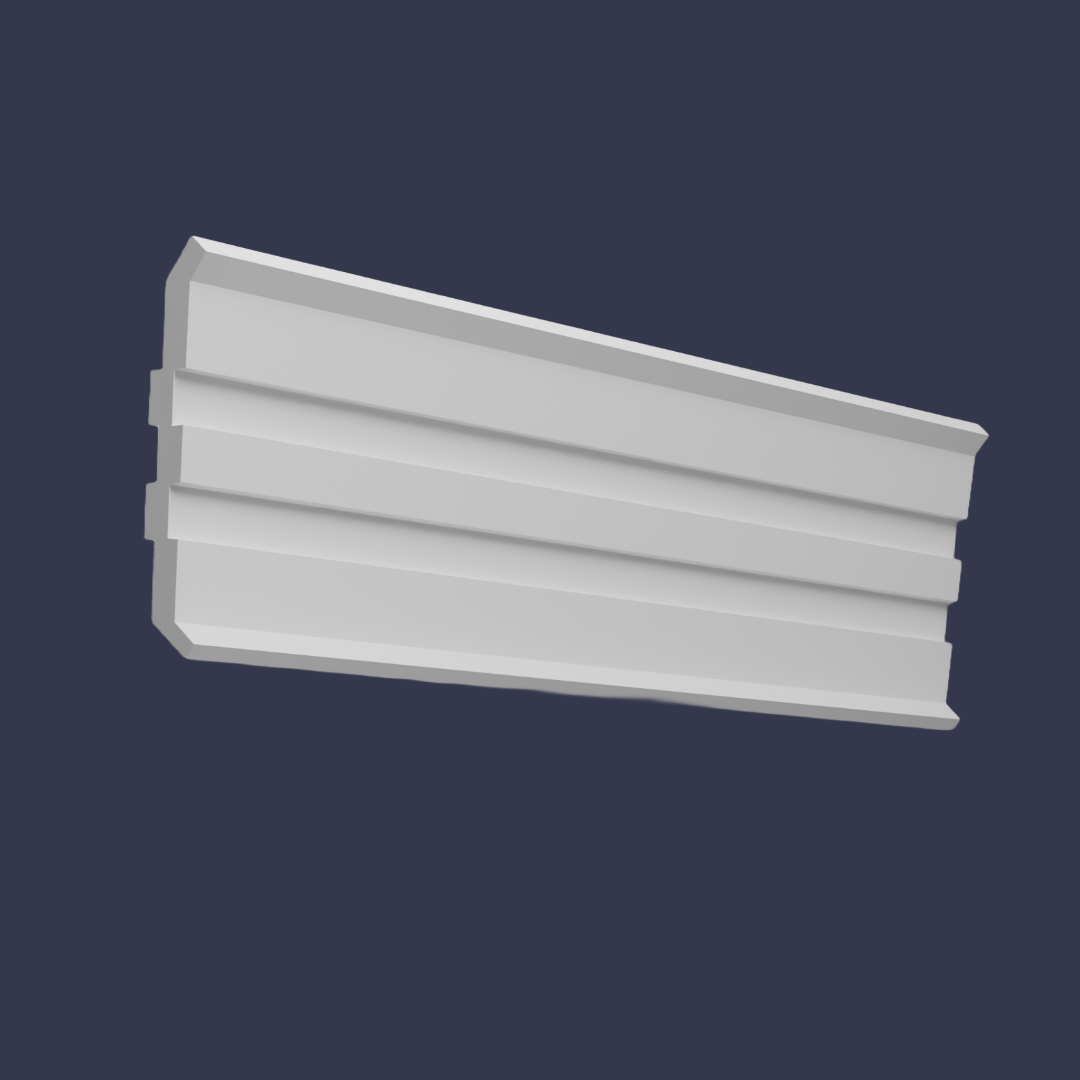 Modern cornice-Stepped Architectural Ceiling Trim side profile