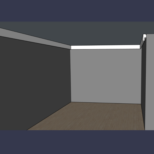 square set effect cornice Crow-Modern Square Set Cornices