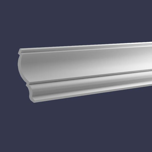 Modern cornice- Decorative Cornice-Classic Curved Ceiling Profile side profile left