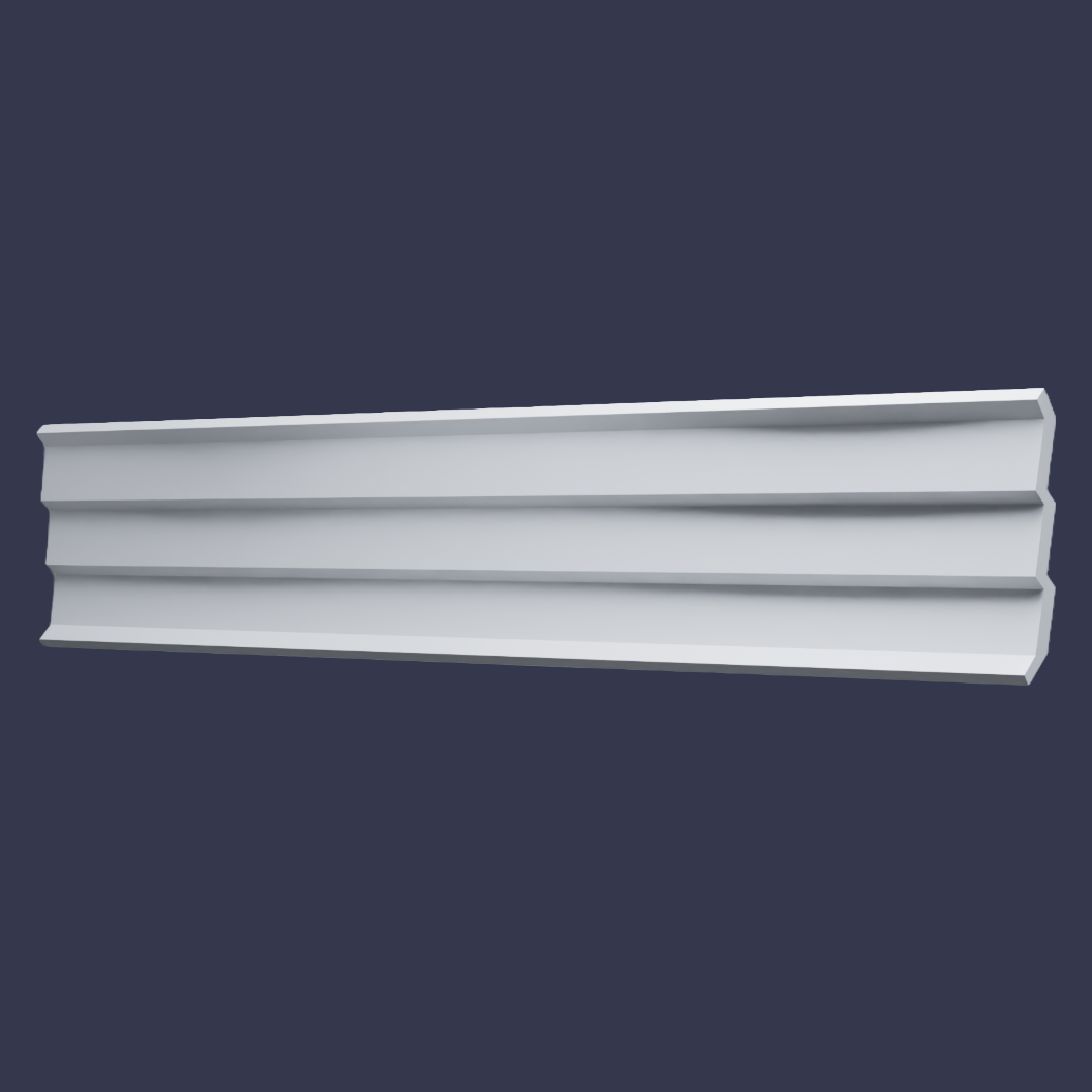 Modern cornice-Angular Multi-Tier Ceiling Profile full view square set cornice
