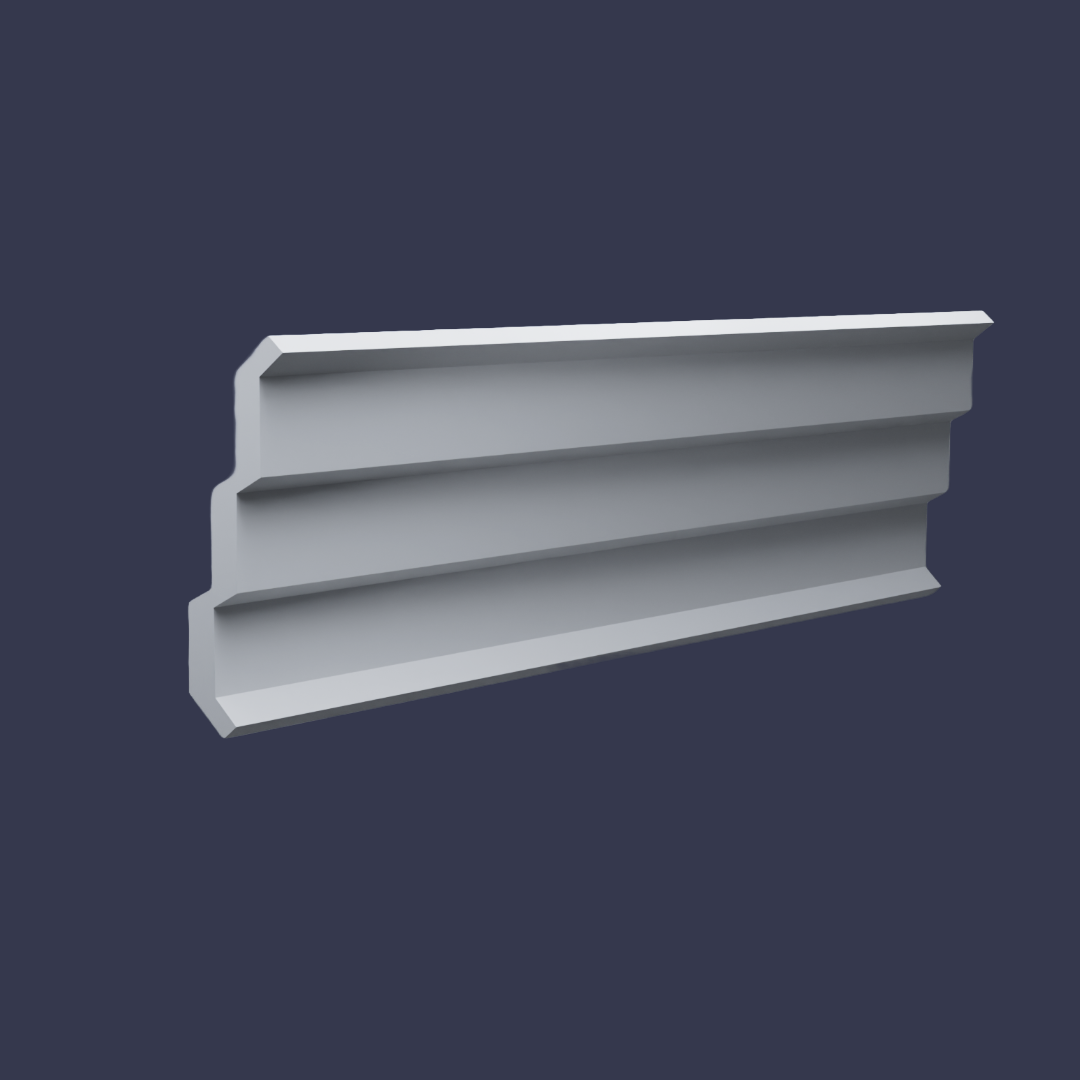 Modern cornice-Angular Multi-Tier Ceiling Profile side profile angled square set cornice