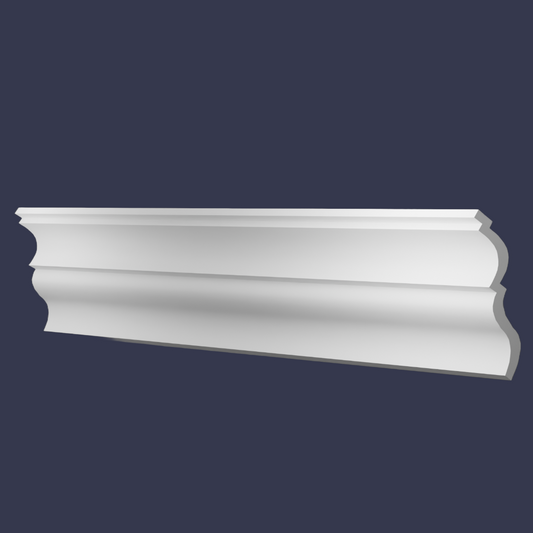 Modern cornice-Soft Curve Ceiling Trim tilted forward