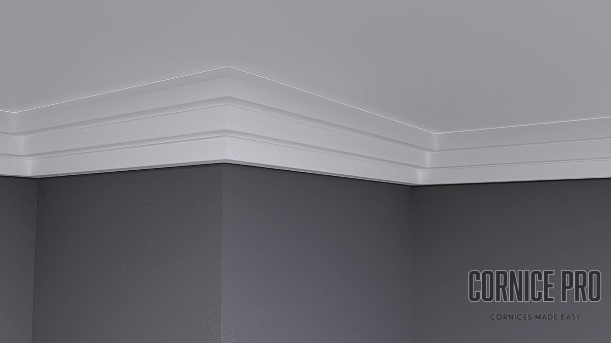 The 3 Step Modern Stepped Cornice - Cornice Pro75mm x 75mm x 2000mm