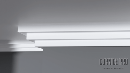 The 3 Step Modern Stepped Cornice - Cornice Pro75mm x 75mm x 2000mm