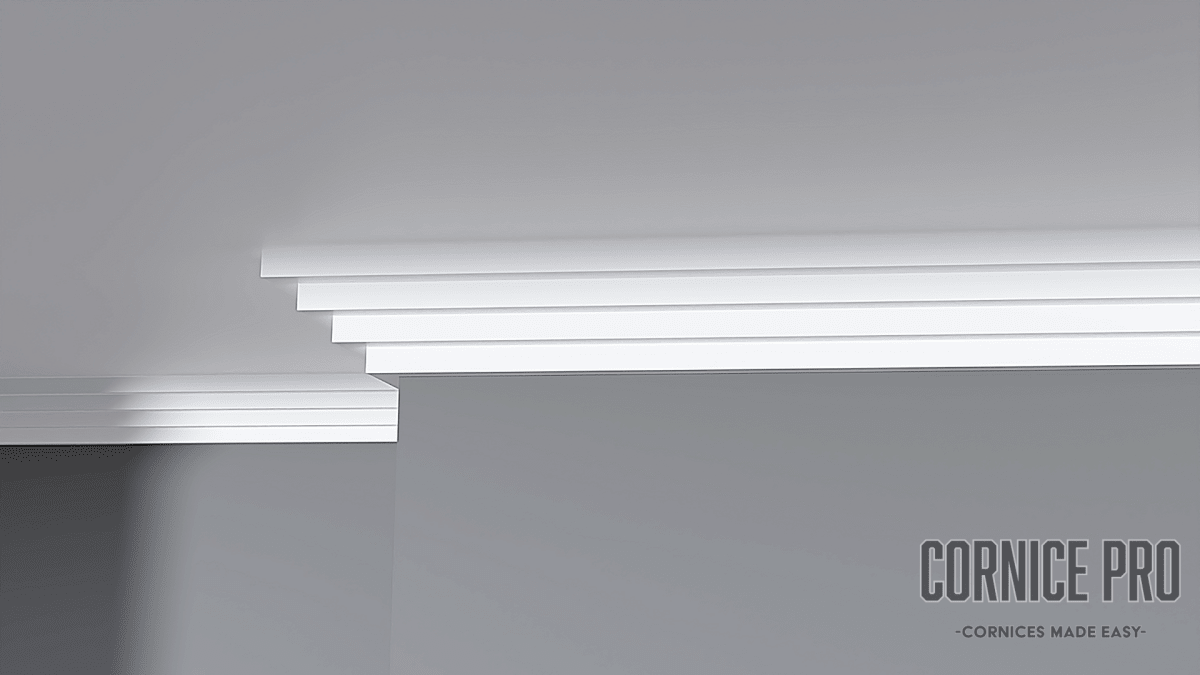 The 4 Step - Modern XPS Cornice - Cornice Pro100mm x 100mm x 2000