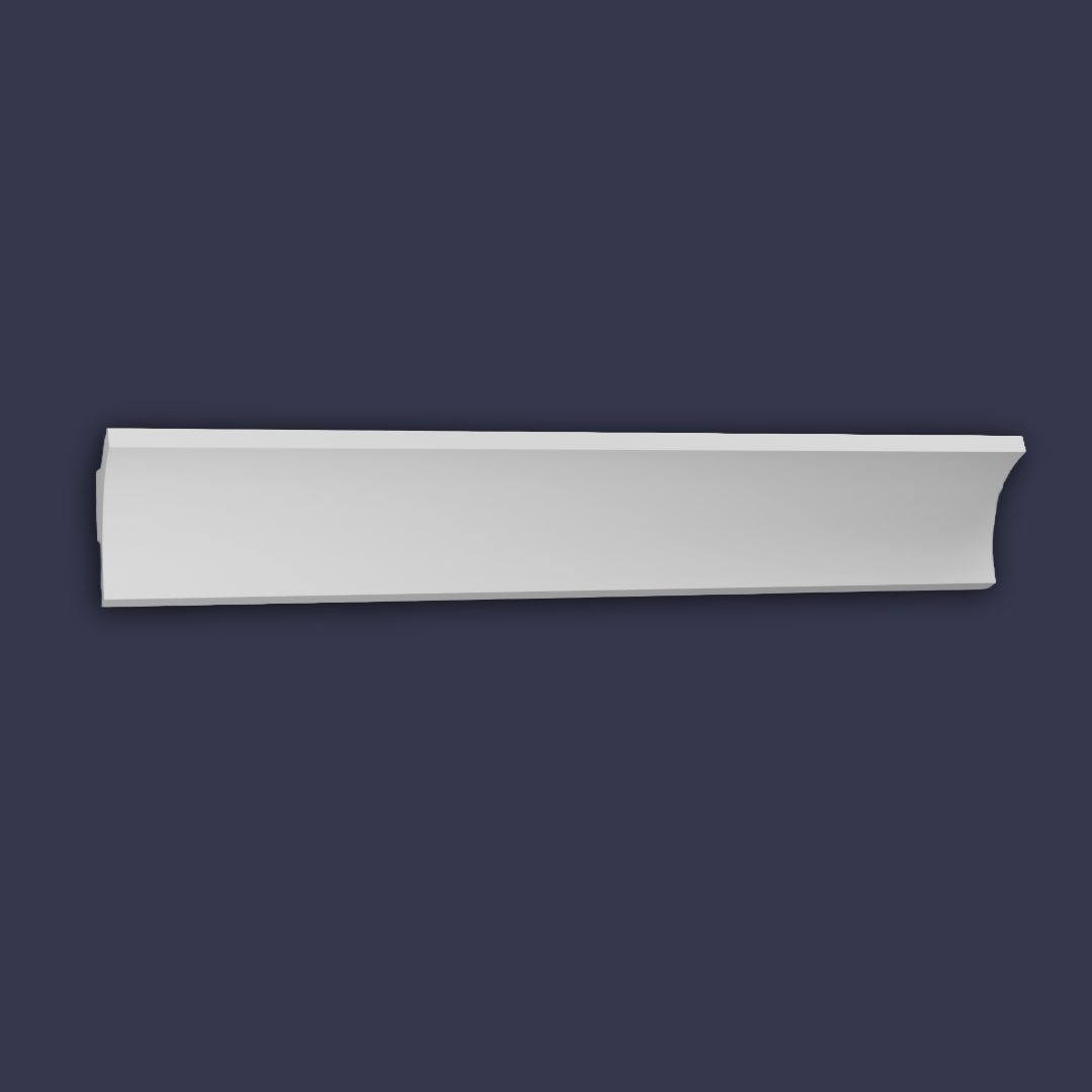 Modern LED cornice- cove style with Ambient Lighting Trim against blue background