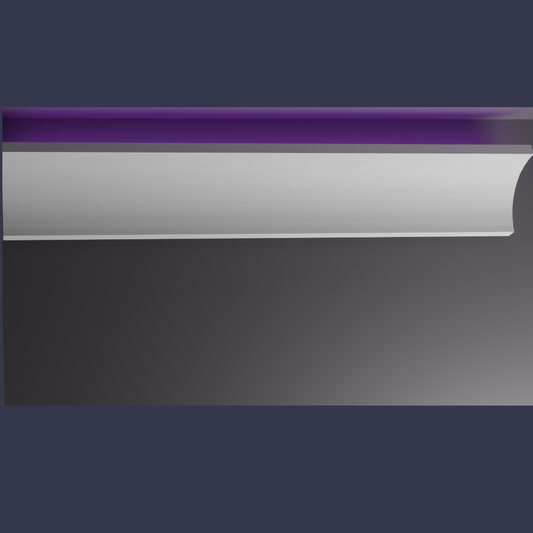 Modern LED cornice- cove style with Ambient Lighting Trim front view