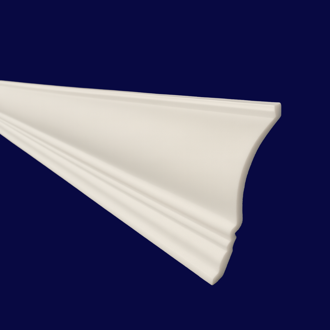 Flamingo Cornice-Modern Ceiling Cornicing- side view of cornice