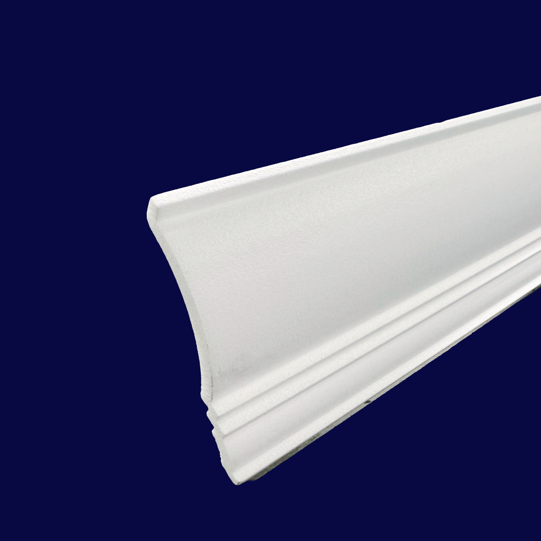 Flamingo Cornice-Modern Ceiling Cornicing- side view with cornice detail
