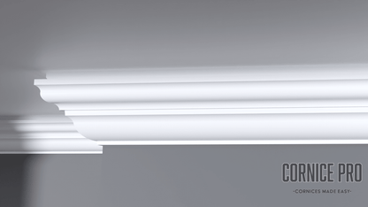 Ibis R LED - modern LED retrofit cornice - Cornice Pro143 x 108 x 2000 retrofits over cove 90 - 4 step