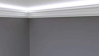Ibis R LED - modern LED retrofit cornice - Cornice Pro143 x 108 x 2000 retrofits over cove 90 - 4 step