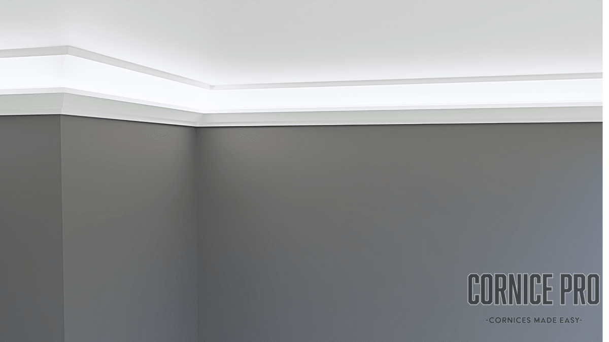 The Lorikeet Modern Lightweight LED Cornice - Cornice Pro80 x 65 x 2000