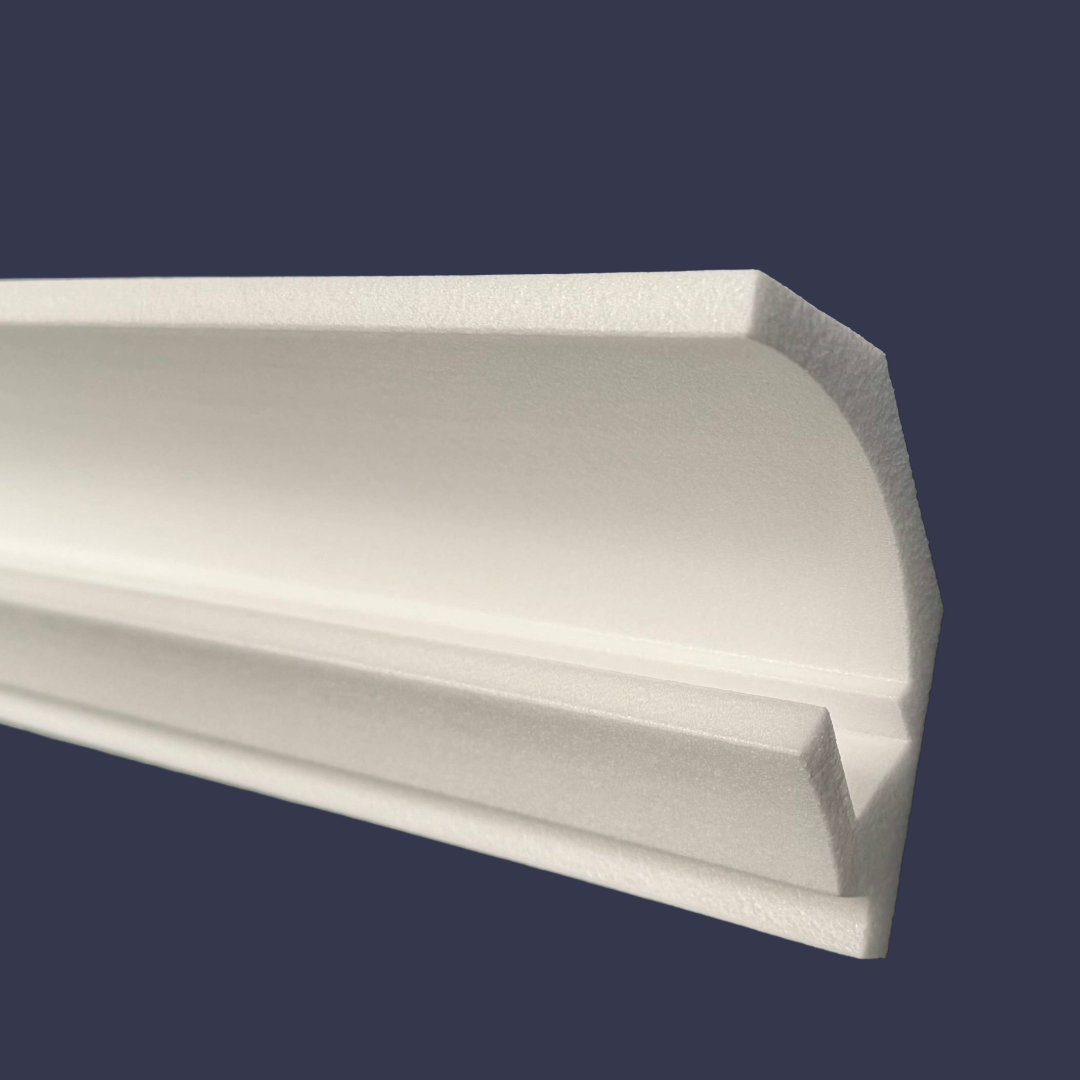 Modern LED cornice- cornice with integrated lighting side view