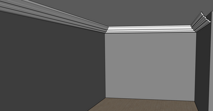 Macaw 2 cornice in a room with corners