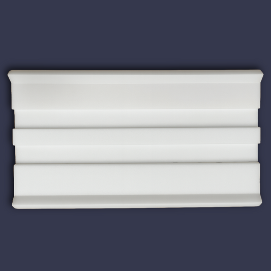 Modern cornice - stepped architectural ceiling cornice face view