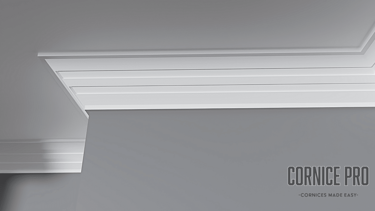 Macaw Two Lines - Modern XPS Lightweight Cornices - Cornice Pro80mm x 80mm x 2000mm