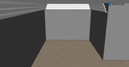 peacock cornice in a room showing corners