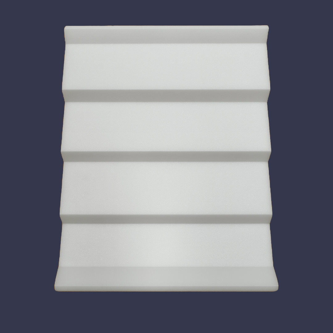 Modern cornice - Angular multi tier ceiling cornice front view square set cornice