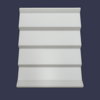 Modern cornice - Angular multi tier ceiling cornice front view square set cornice