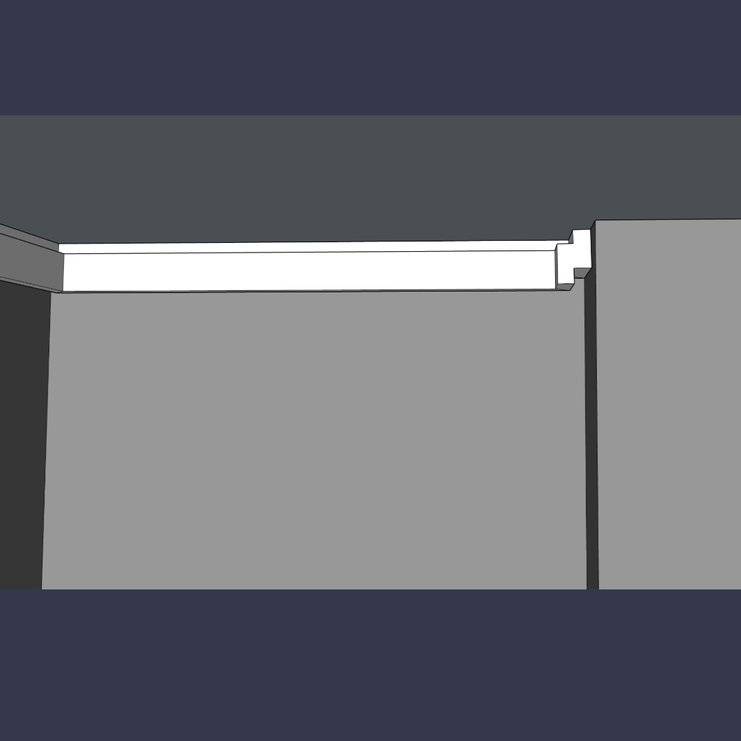 square set effect cornice Rosella Cornice-Modern Square Set Cornice