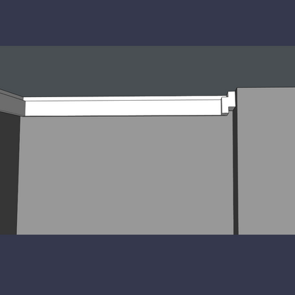 square set effect cornice Rosella Cornice-Modern Square Set Cornice