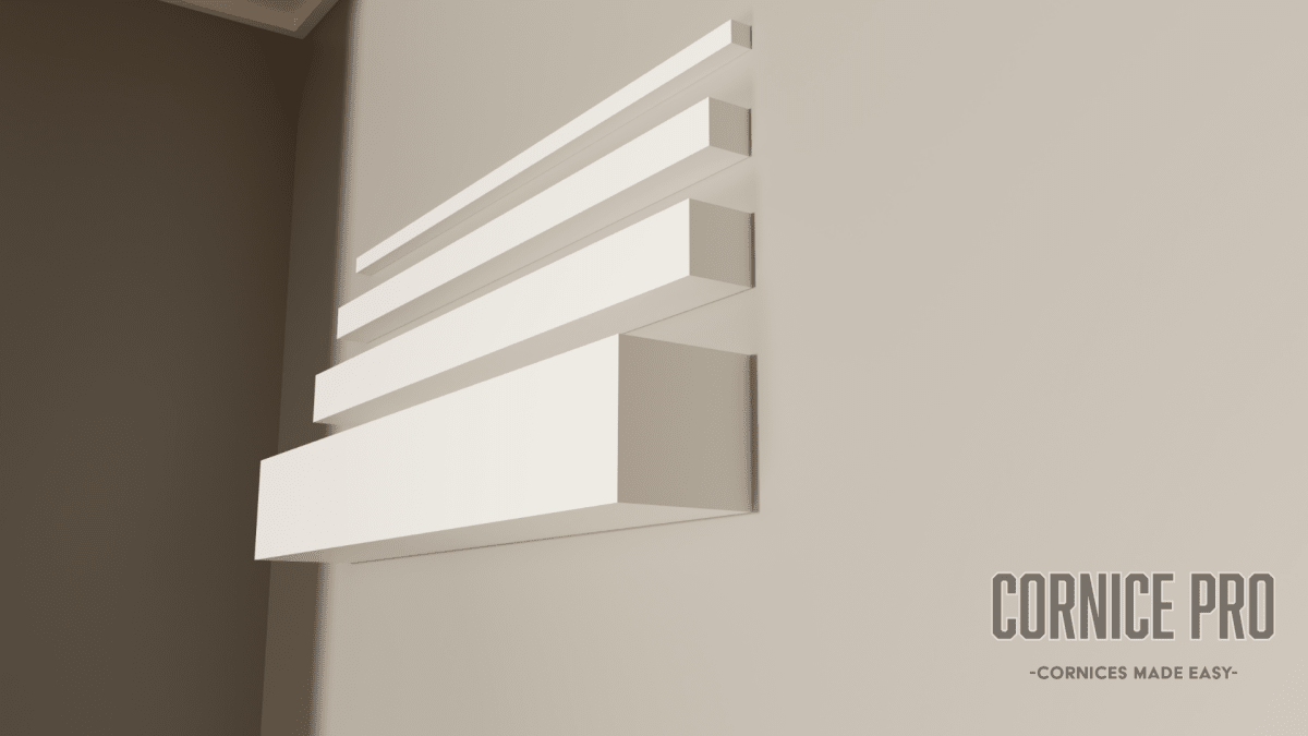 The Slimline Square Set Cornice - Cornice Pro25x25x2000