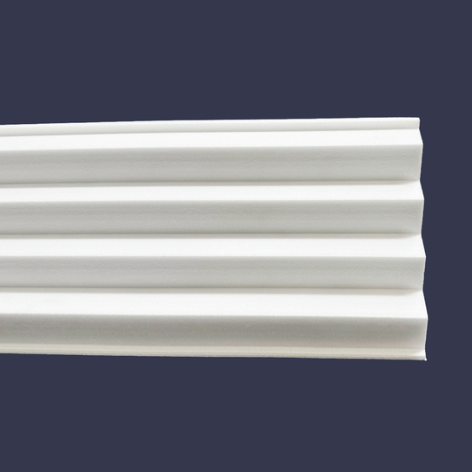 4 Step Cornice- front view on blue background