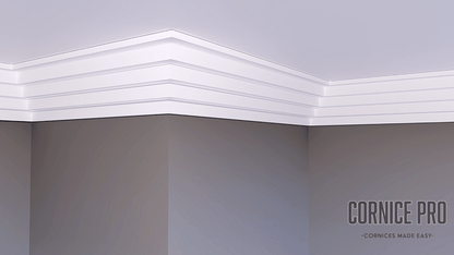 Swan 3 Cornice - Modern step cornice - Cornice Pro80mm x 80mm x 2000mm