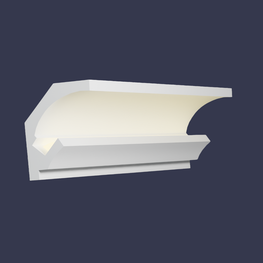 Modern LED cornice-Stepped Architectural Lighting Profile side with light