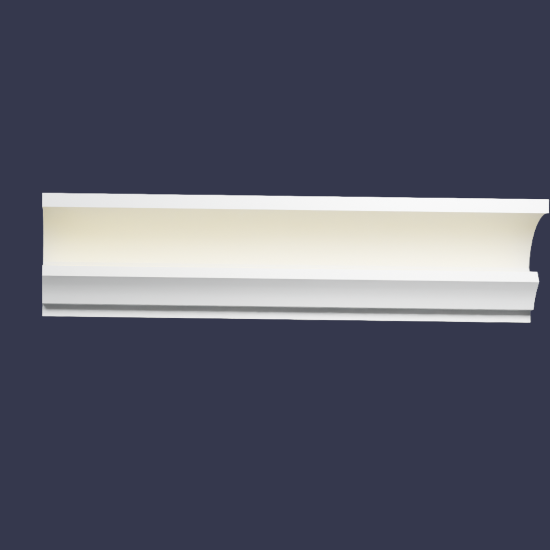 Modern LED cornice-Stepped Architectural Lighting Profile yellow light
