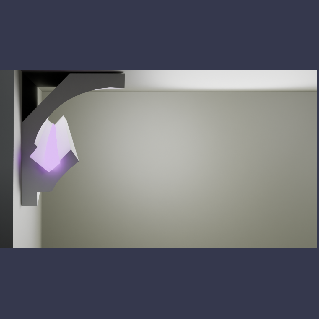 Modern LED cornice -Stepped Architectural Lighting Profile ceiling with cornice against wall purple light