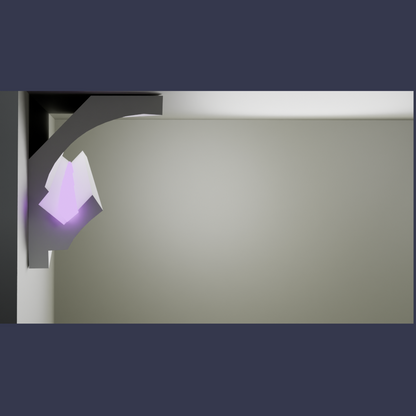 Modern LED cornice -Stepped Architectural Lighting Profile ceiling with cornice against wall purple light