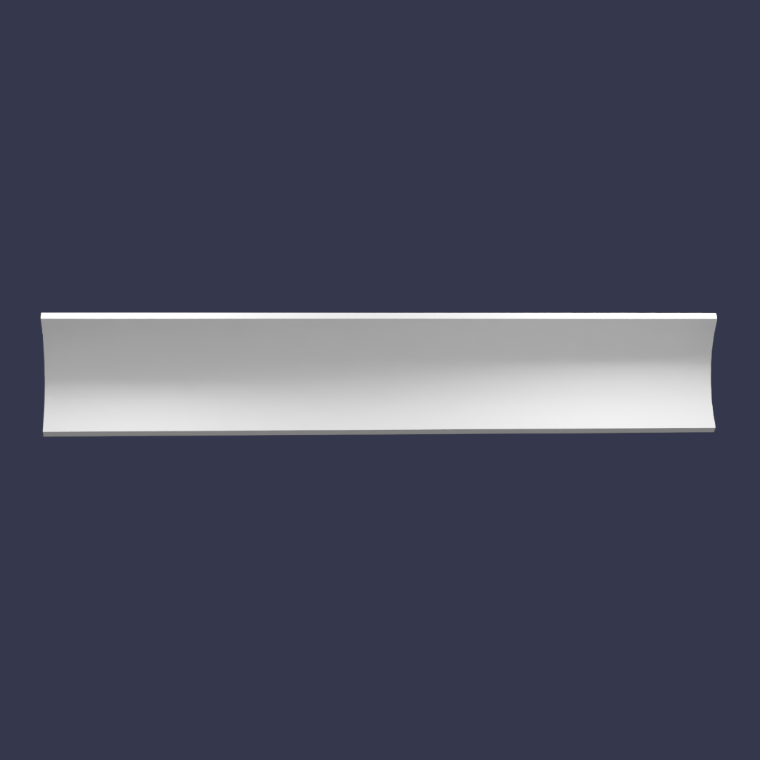 Cornice modern cornicing-Cove Cornice-Classic Curve Ceiling Trim front view blue background