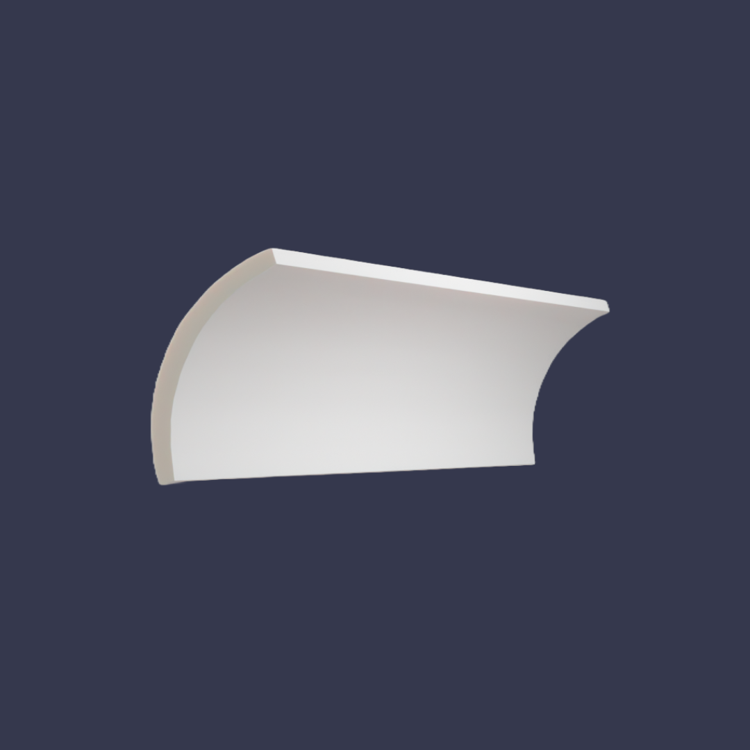 Cornice modern cornicing -Cove Cornice-Classic Curve Ceiling Trim side view