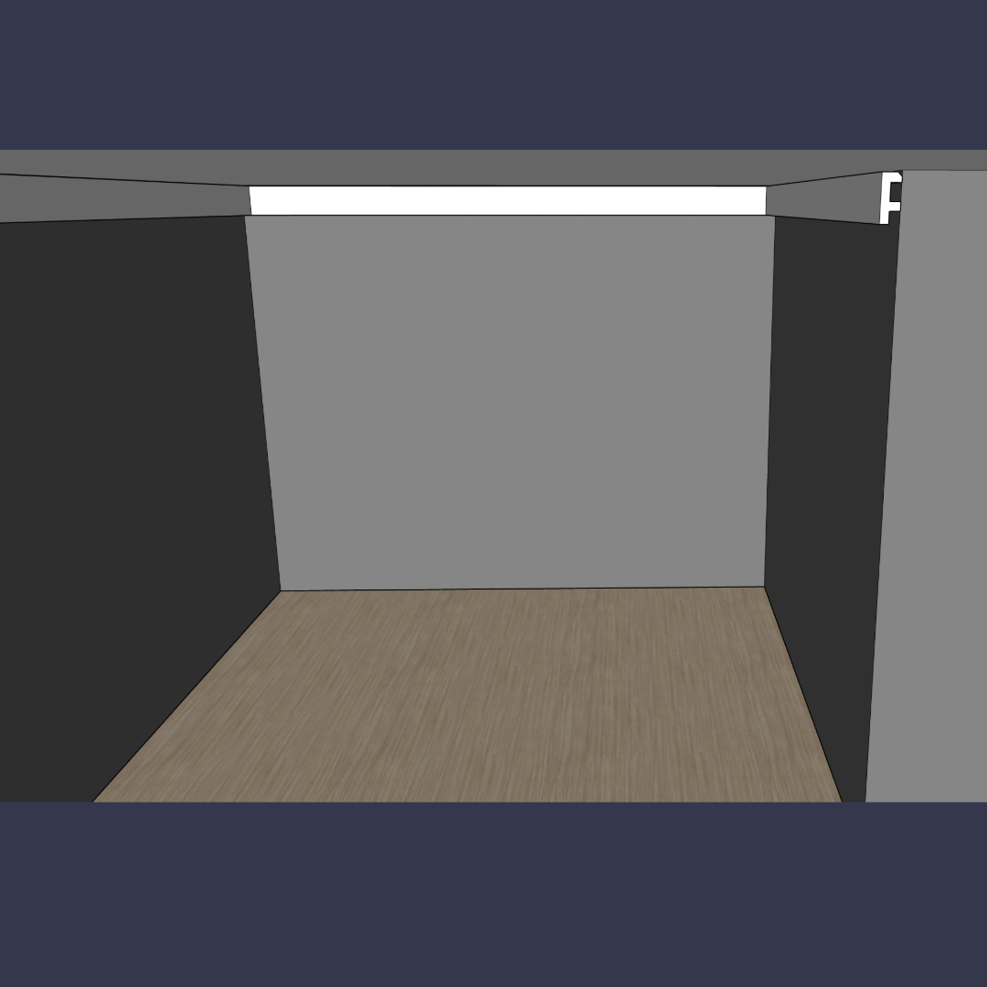 room showing crow 2-Modern Square Set Cornice