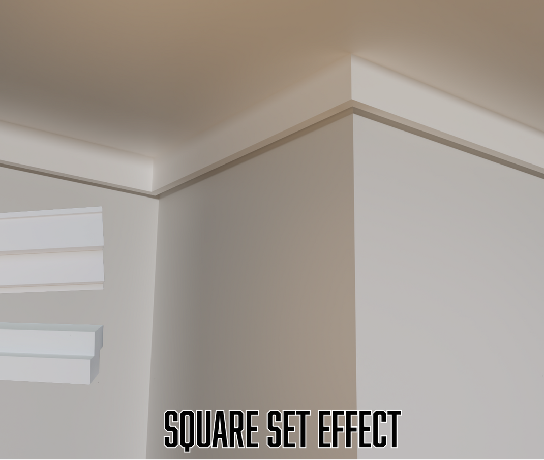 Modern square set cornices