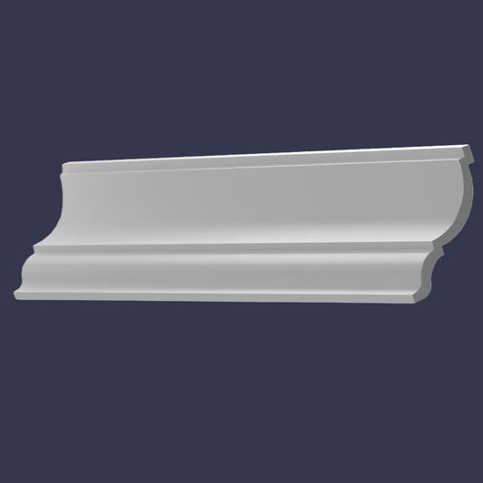 Modern cornice-Decorative Cornice-Classic Curved Ceiling Profile side view right
