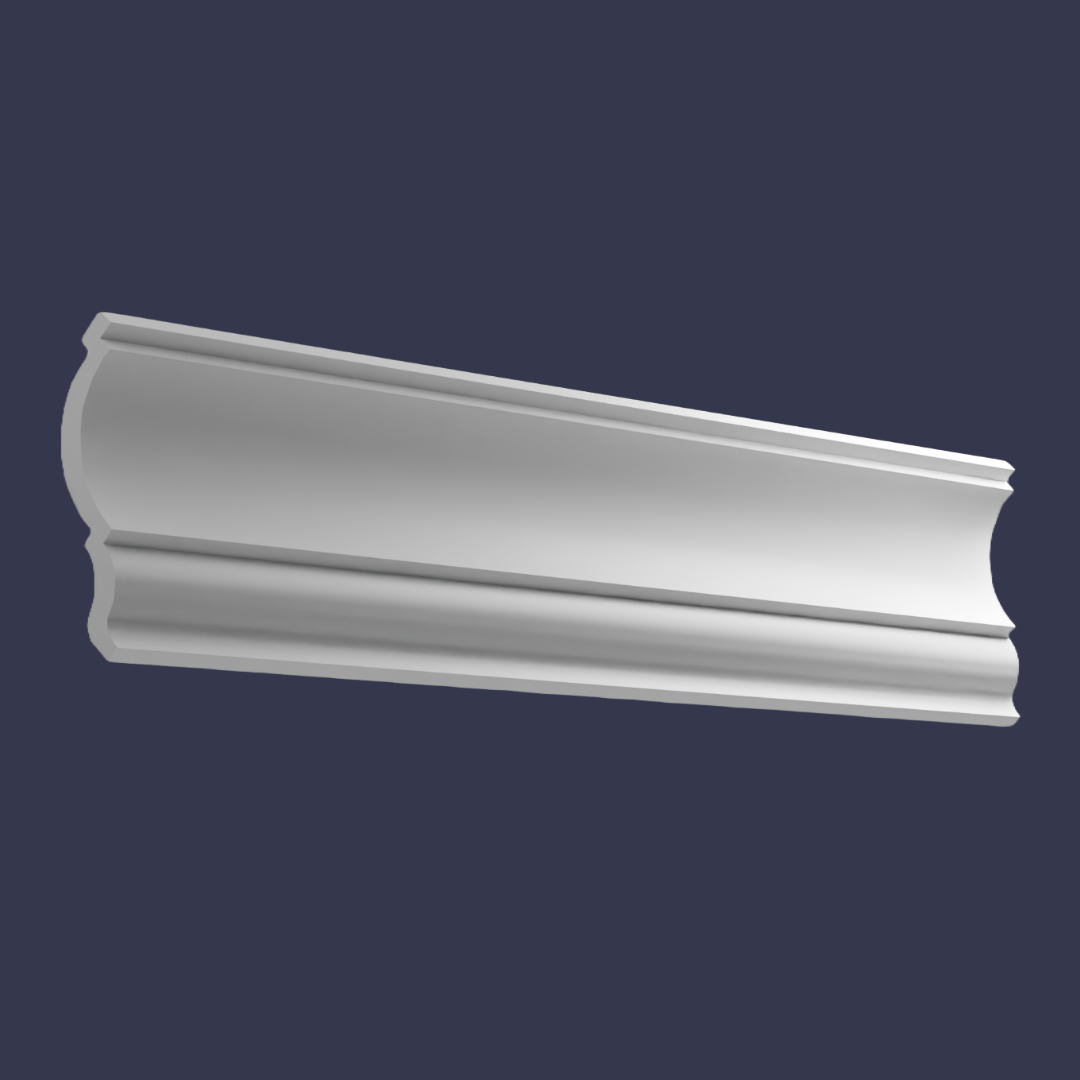 Modern cornice-Decorative Cornice-Classic Curved Ceiling Profile side profile upwards