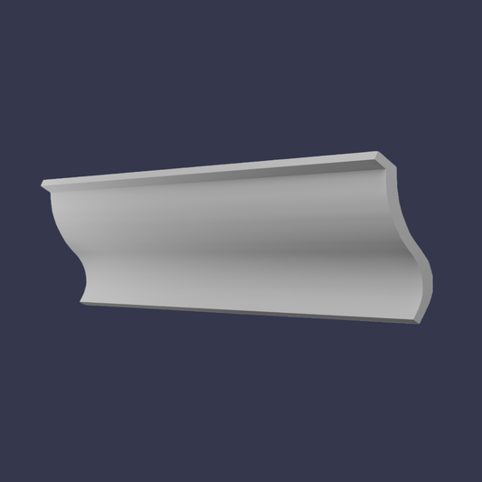Modern cornice-Minimalist Curved Ceiling Trim close up side profile
