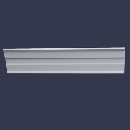 Modern cornice-Angular Stepped Ceiling Trim front view square set cornice