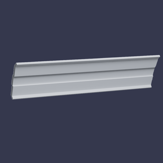 Modern cornice-Angular Stepped Ceiling Trim side profile