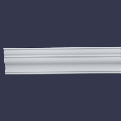 Modern cornice-Sculpted Curved Decorative Profile full view