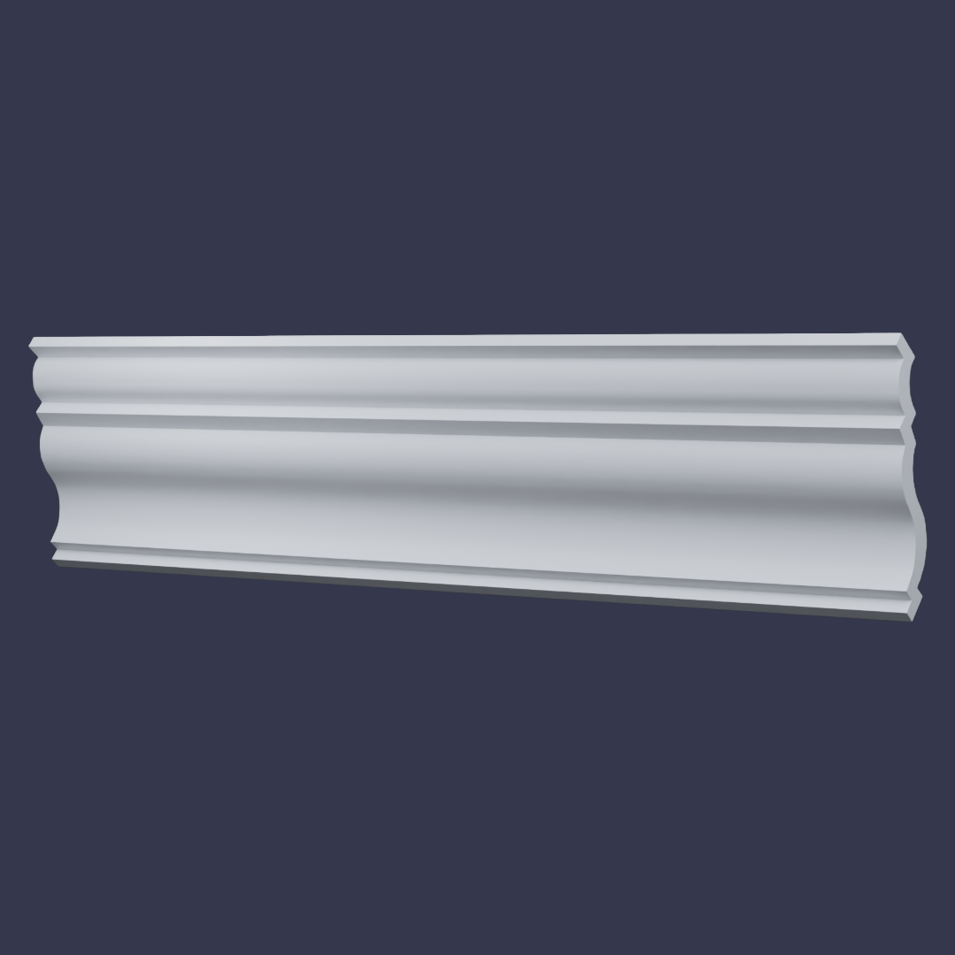 Modern cornice-Sculpted Curved Decorative Profile side profile