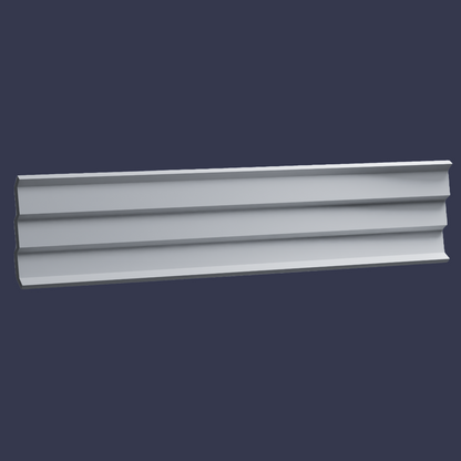 Modern cornice-Angular Multi-Tier Ceiling Profile front view square set cornice
